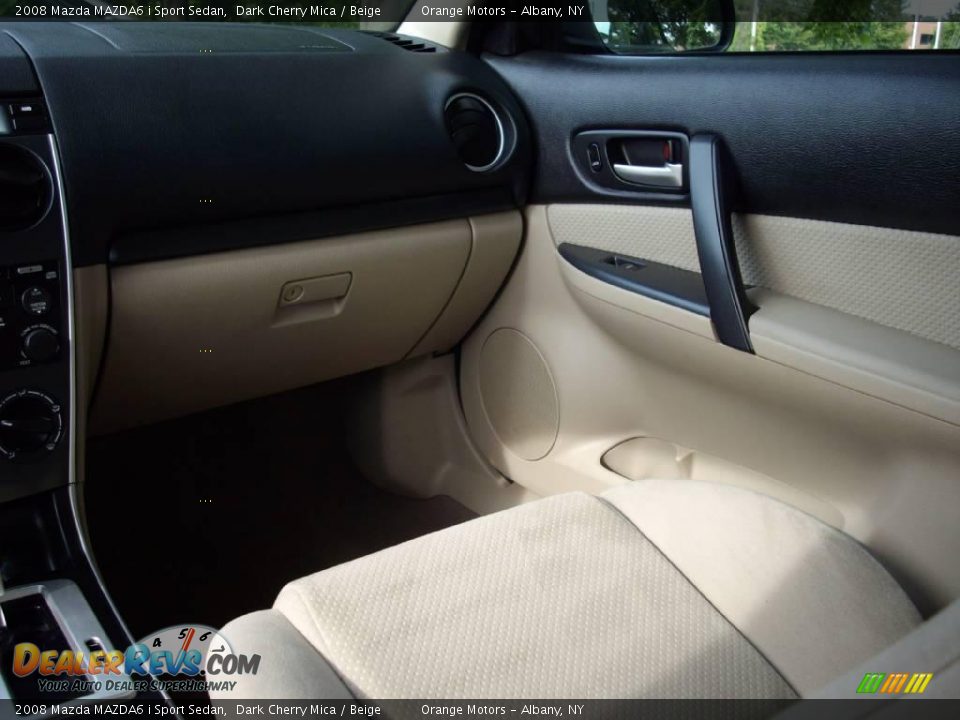 2008 Mazda MAZDA6 i Sport Sedan Dark Cherry Mica / Beige Photo #12