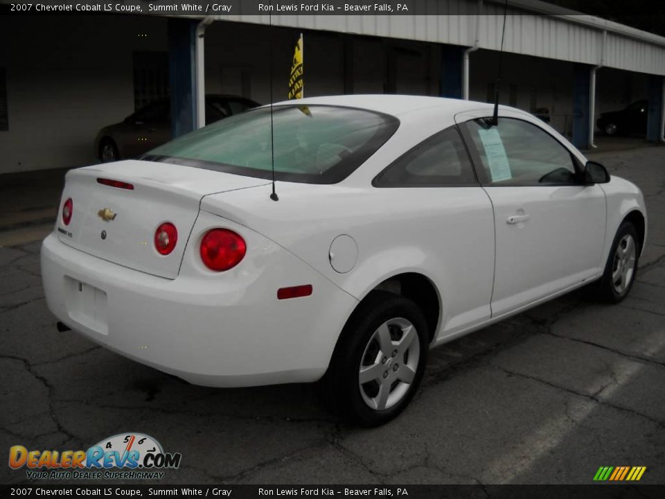 2007 Chevrolet Cobalt LS Coupe Summit White / Gray Photo #2