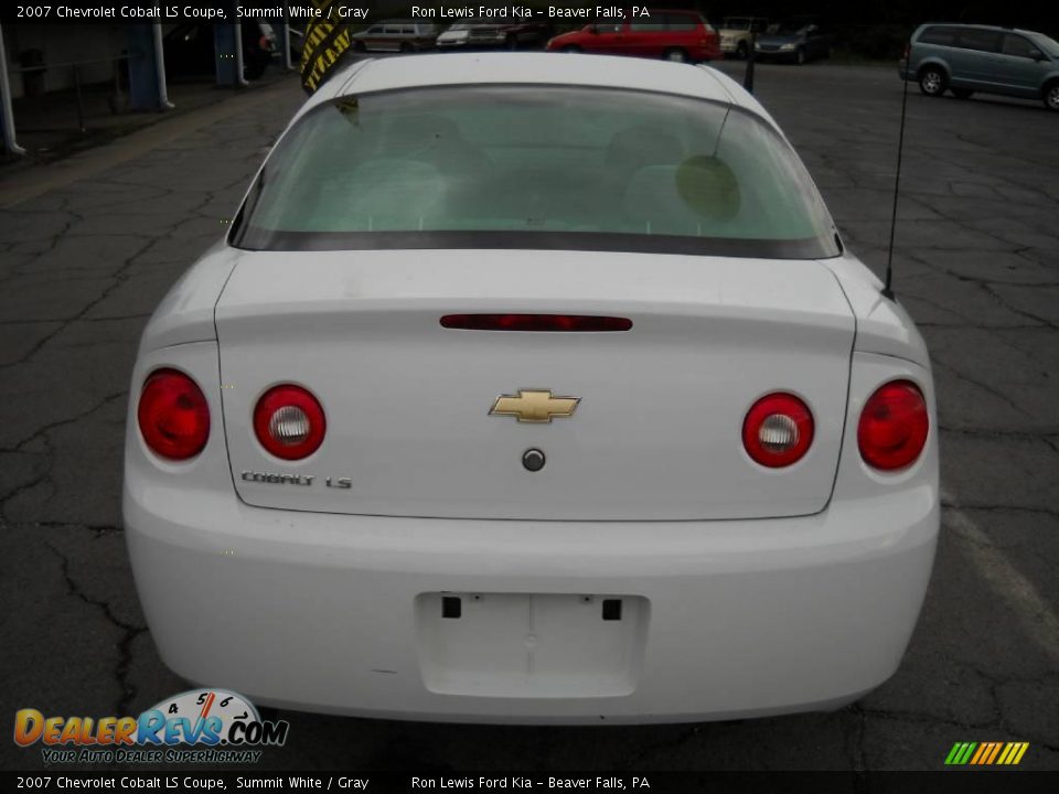 2007 Chevrolet Cobalt LS Coupe Summit White / Gray Photo #3