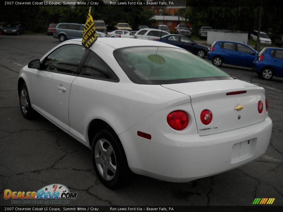 2007 Chevrolet Cobalt LS Coupe Summit White / Gray Photo #4