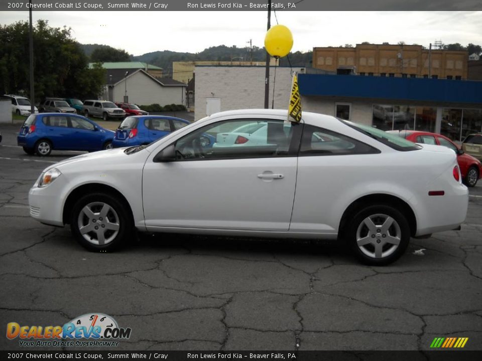 2007 Chevrolet Cobalt LS Coupe Summit White / Gray Photo #5