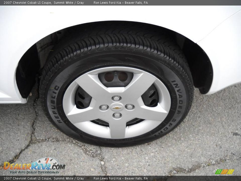 2007 Chevrolet Cobalt LS Coupe Summit White / Gray Photo #12
