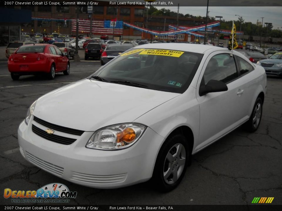 2007 Chevrolet Cobalt LS Coupe Summit White / Gray Photo #17