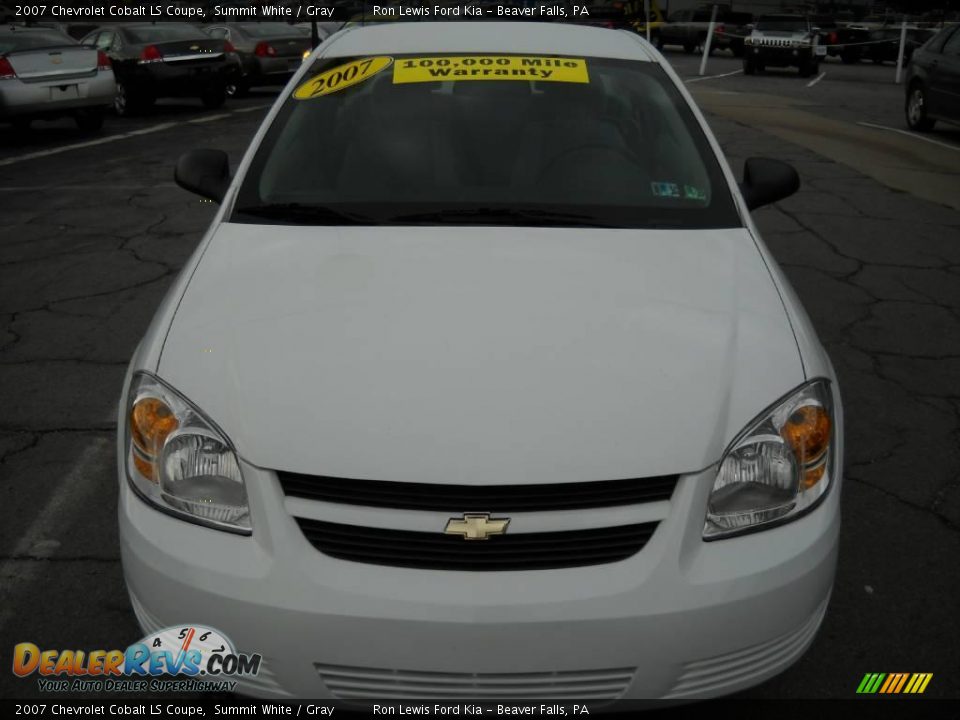 2007 Chevrolet Cobalt LS Coupe Summit White / Gray Photo #18