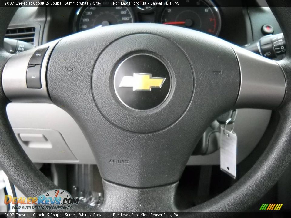 2007 Chevrolet Cobalt LS Coupe Summit White / Gray Photo #24