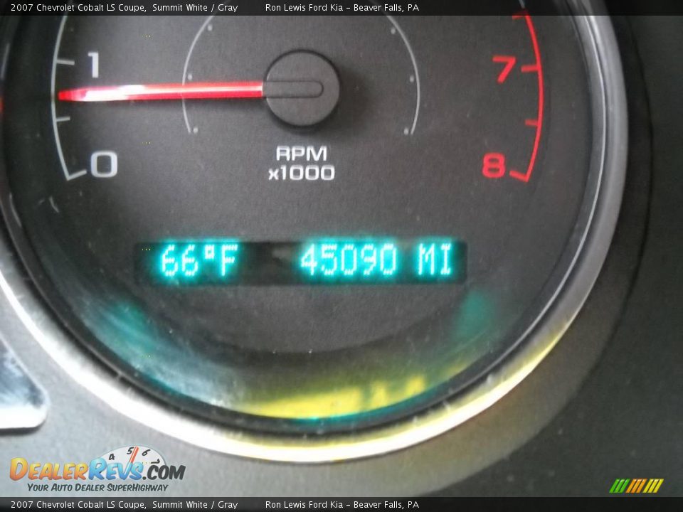 2007 Chevrolet Cobalt LS Coupe Summit White / Gray Photo #25