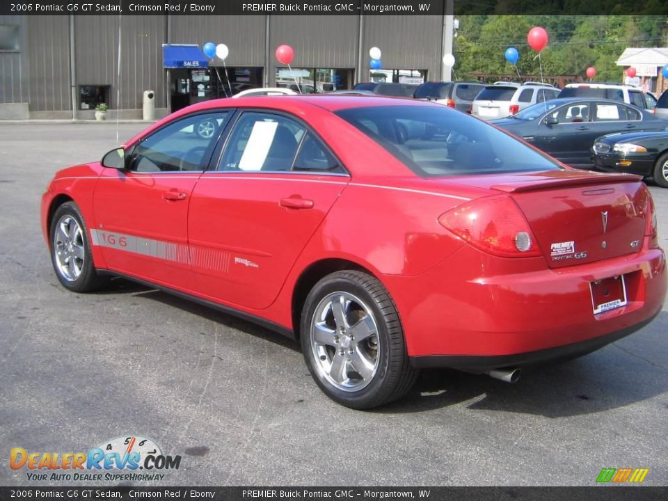 2006 Pontiac G6 GT Sedan Crimson Red / Ebony Photo #4
