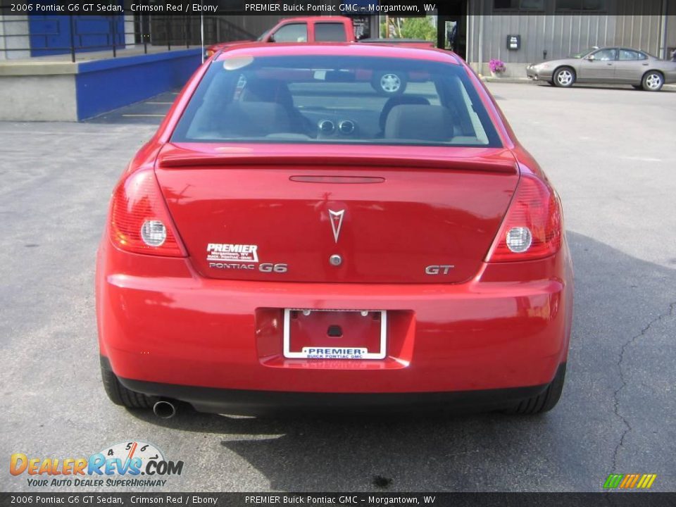 2006 Pontiac G6 GT Sedan Crimson Red / Ebony Photo #5