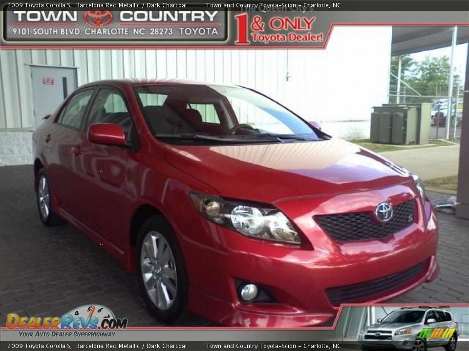 2009 Toyota Corolla S Barcelona Red Metallic / Dark Charcoal Photo #1