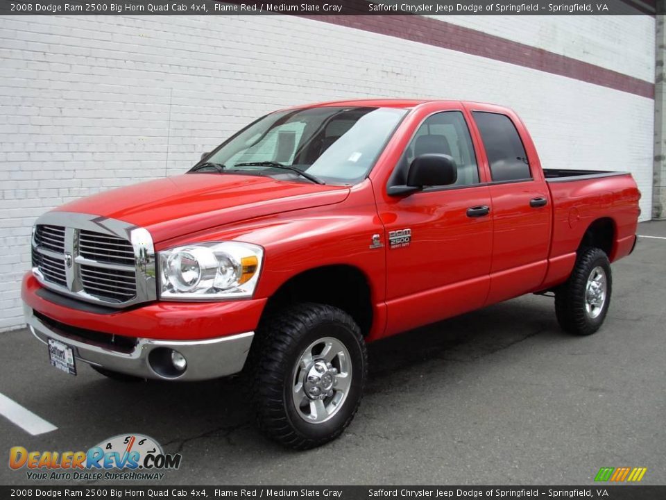 2008 Dodge Ram 2500 Big Horn Quad Cab 4x4 Flame Red / Medium Slate Gray Photo #1