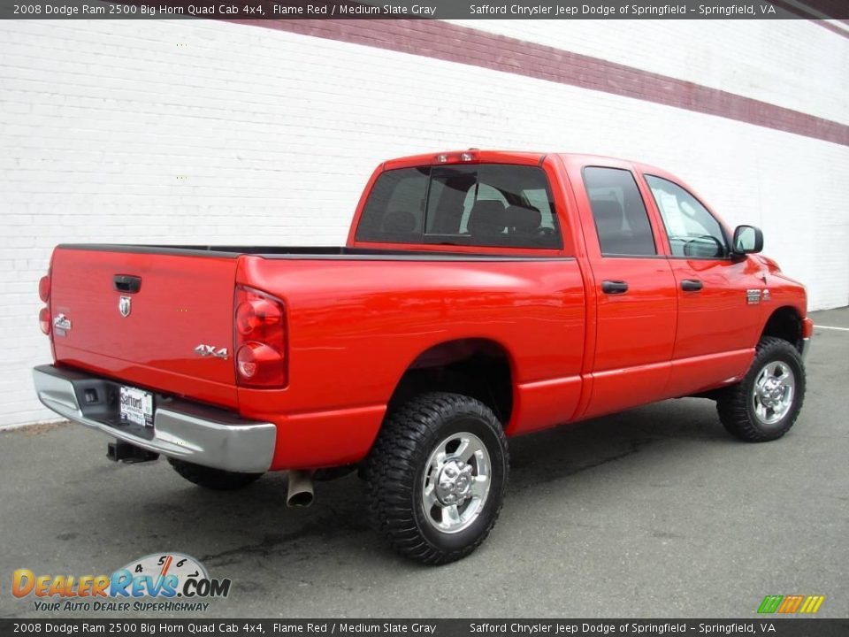 2008 Dodge Ram 2500 Big Horn Quad Cab 4x4 Flame Red / Medium Slate Gray Photo #5