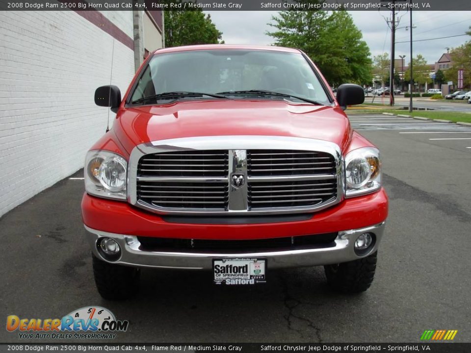 2008 Dodge Ram 2500 Big Horn Quad Cab 4x4 Flame Red / Medium Slate Gray Photo #8