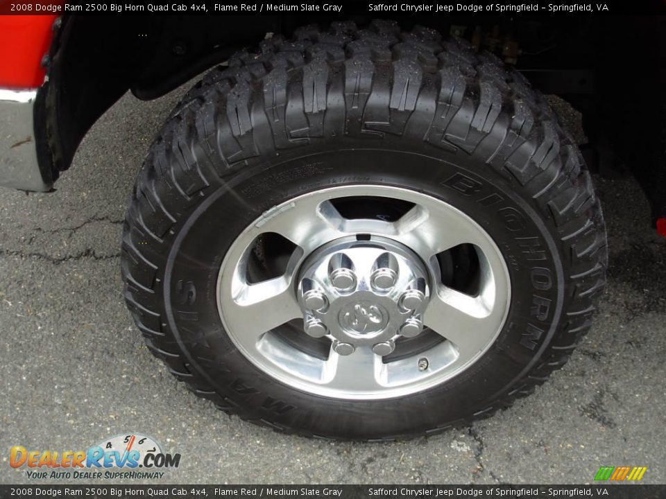 2008 Dodge Ram 2500 Big Horn Quad Cab 4x4 Flame Red / Medium Slate Gray Photo #9