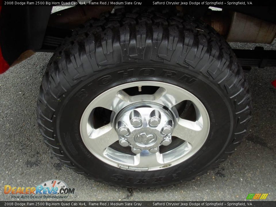 2008 Dodge Ram 2500 Big Horn Quad Cab 4x4 Flame Red / Medium Slate Gray Photo #11