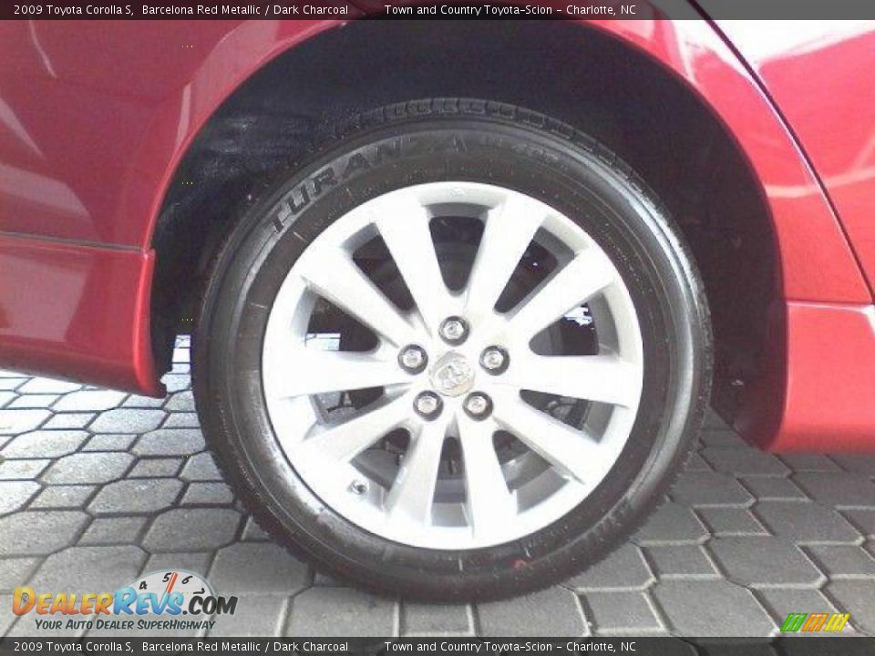 2009 Toyota Corolla S Barcelona Red Metallic / Dark Charcoal Photo #22