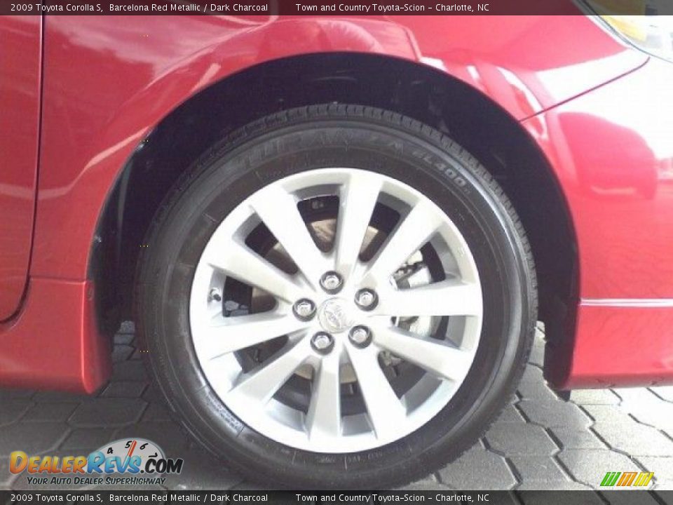 2009 Toyota Corolla S Barcelona Red Metallic / Dark Charcoal Photo #23