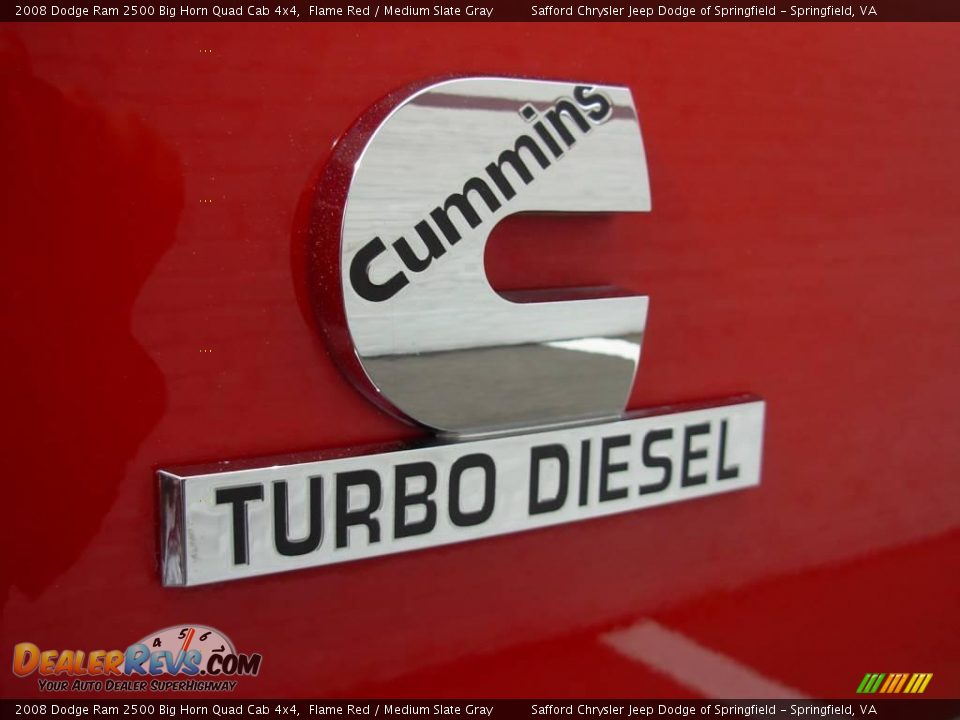2008 Dodge Ram 2500 Big Horn Quad Cab 4x4 Flame Red / Medium Slate Gray Photo #15