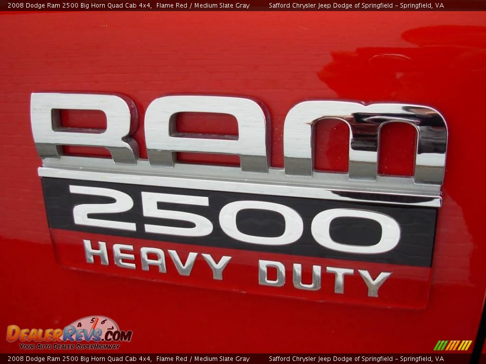 2008 Dodge Ram 2500 Big Horn Quad Cab 4x4 Flame Red / Medium Slate Gray Photo #16