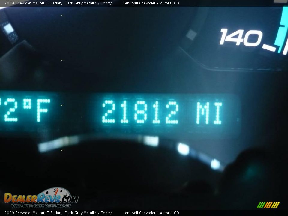 2009 Chevrolet Malibu LT Sedan Dark Gray Metallic / Ebony Photo #28