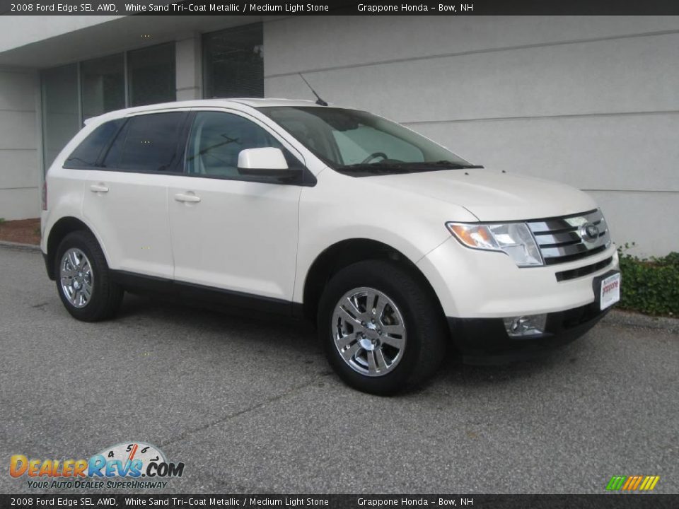 2008 Ford Edge SEL AWD White Sand Tri-Coat Metallic / Medium Light Stone Photo #1