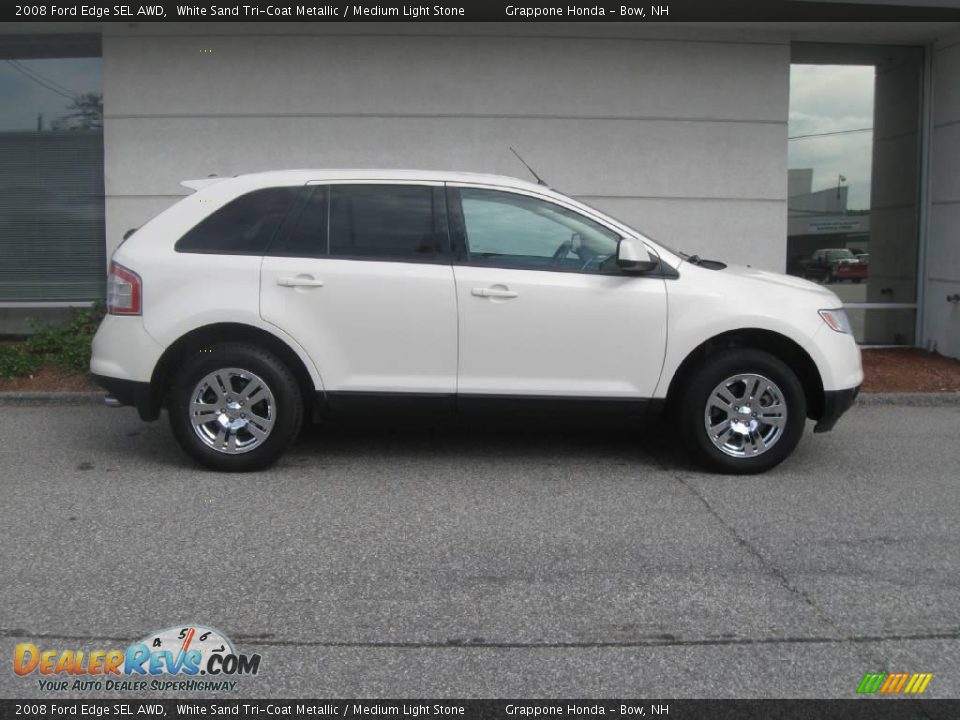 2008 Ford Edge SEL AWD White Sand Tri-Coat Metallic / Medium Light Stone Photo #2
