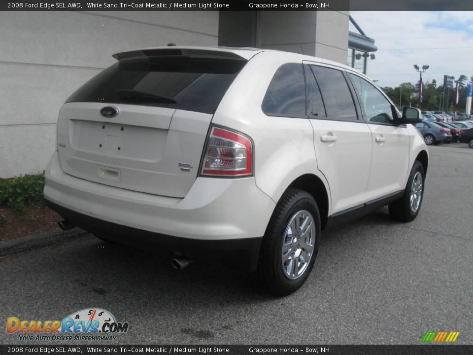 2008 Ford Edge SEL AWD White Sand Tri-Coat Metallic / Medium Light Stone Photo #3