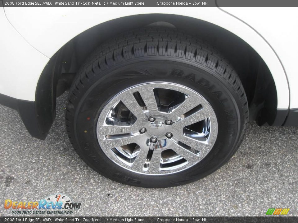 2008 Ford Edge SEL AWD White Sand Tri-Coat Metallic / Medium Light Stone Photo #4