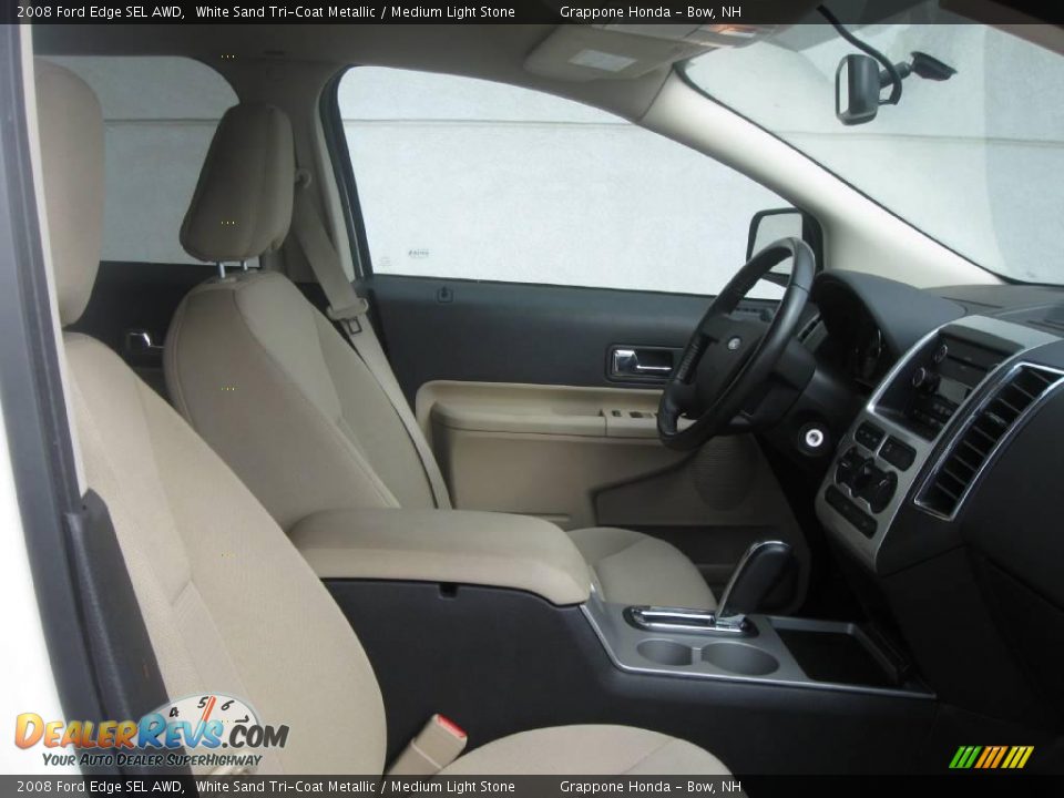 2008 Ford Edge SEL AWD White Sand Tri-Coat Metallic / Medium Light Stone Photo #6