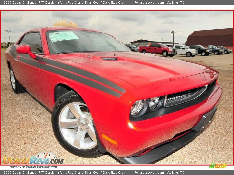 2009 Dodge Challenger R/T Classic Inferno Red Crystal Pearl Coat / Dark Slate Gray Photo #8