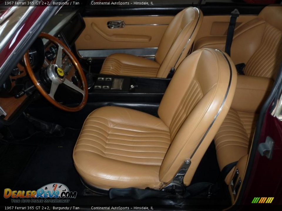 1967 Ferrari 365 GT 2+2 Burgundy / Tan Photo #15