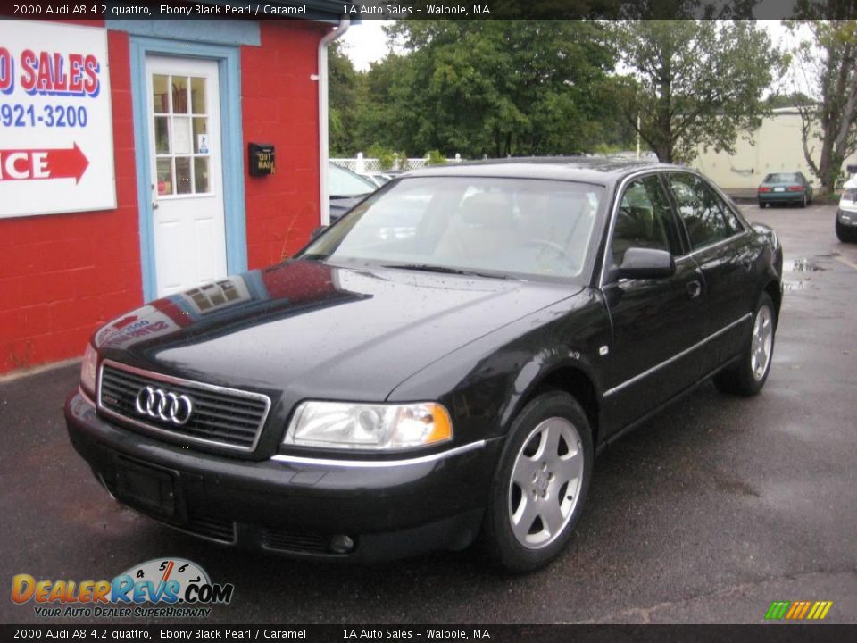 2000 Audi A8 4.2 quattro Ebony Black Pearl / Caramel Photo #1