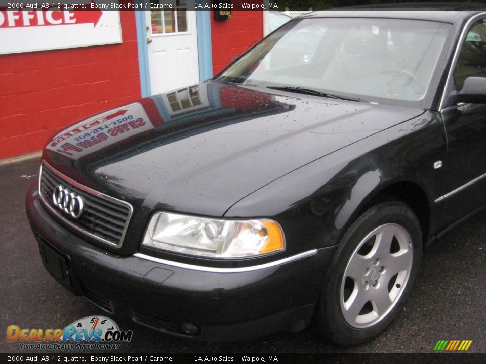 2000 Audi A8 4.2 quattro Ebony Black Pearl / Caramel Photo #8