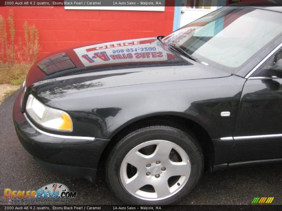 2000 Audi A8 4.2 quattro Ebony Black Pearl / Caramel Photo #9