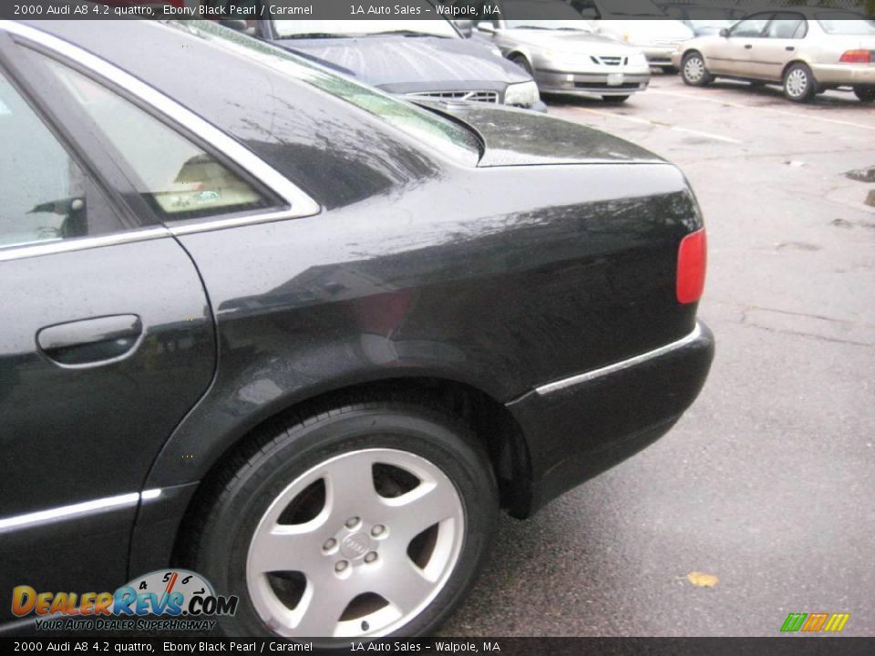 2000 Audi A8 4.2 quattro Ebony Black Pearl / Caramel Photo #11