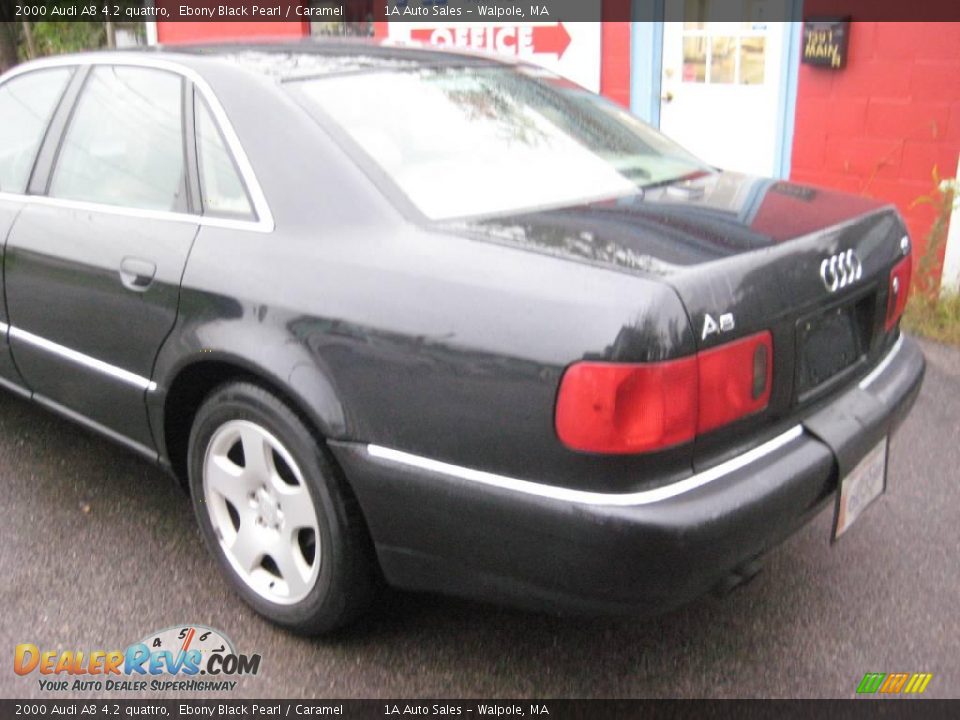 2000 Audi A8 4.2 quattro Ebony Black Pearl / Caramel Photo #12