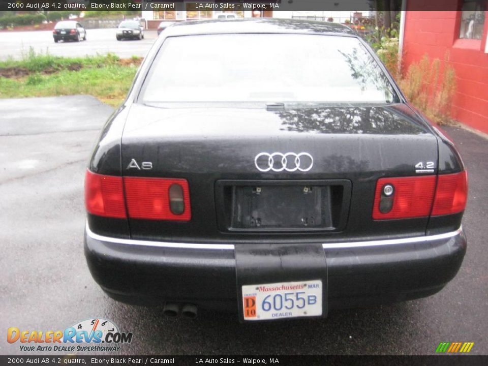 2000 Audi A8 4.2 quattro Ebony Black Pearl / Caramel Photo #13