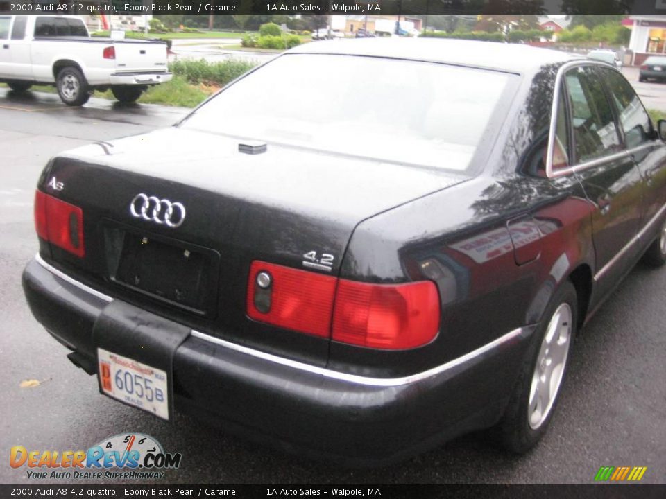 2000 Audi A8 4.2 quattro Ebony Black Pearl / Caramel Photo #14