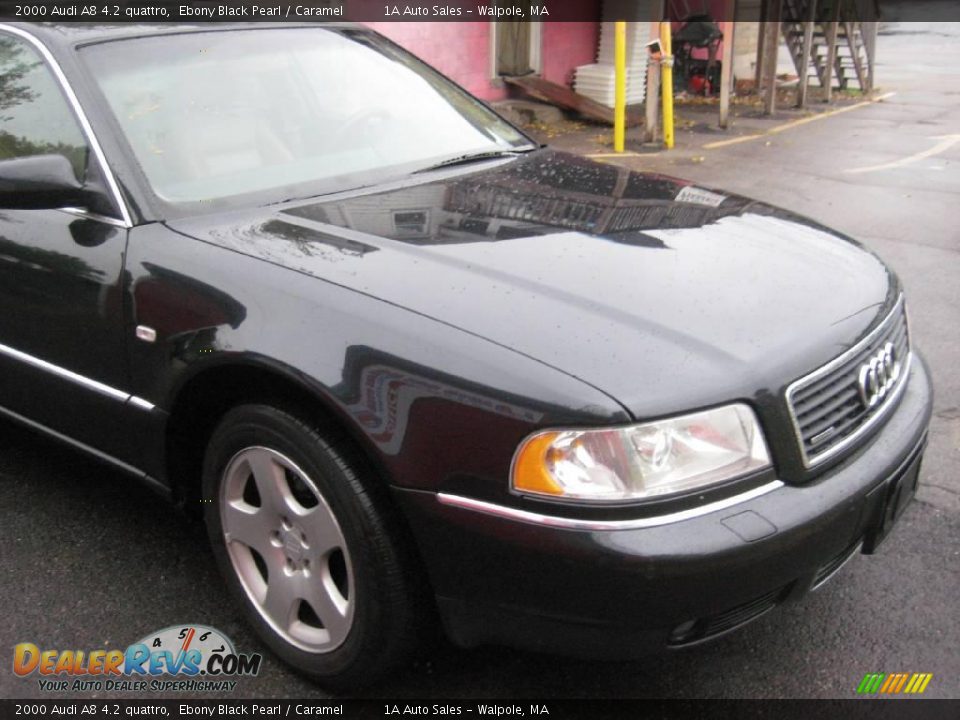 2000 Audi A8 4.2 quattro Ebony Black Pearl / Caramel Photo #18