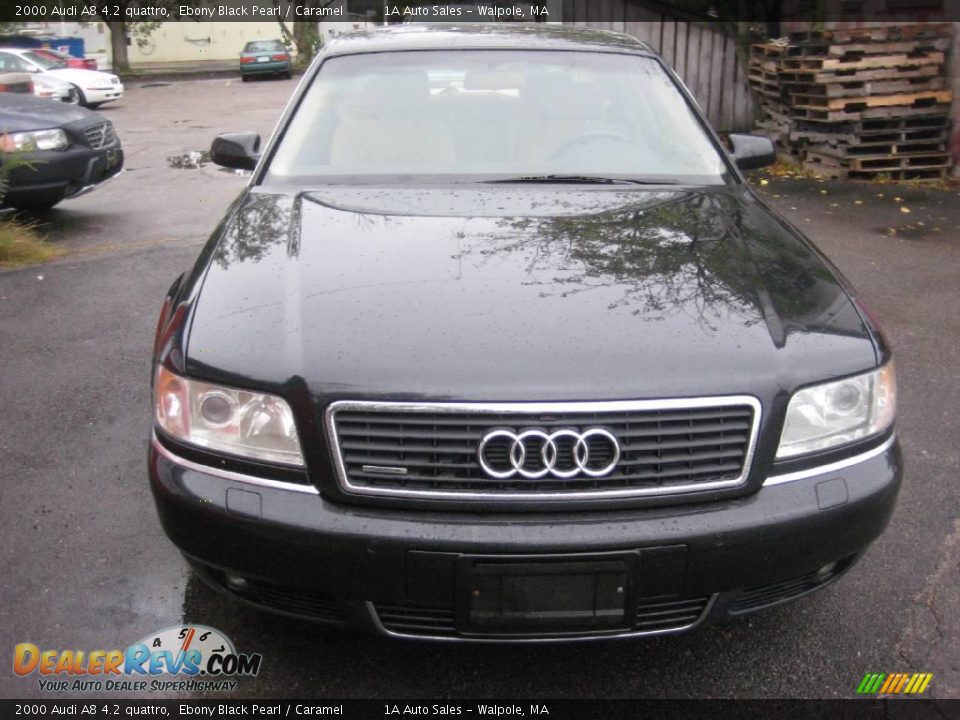 2000 Audi A8 4.2 quattro Ebony Black Pearl / Caramel Photo #19