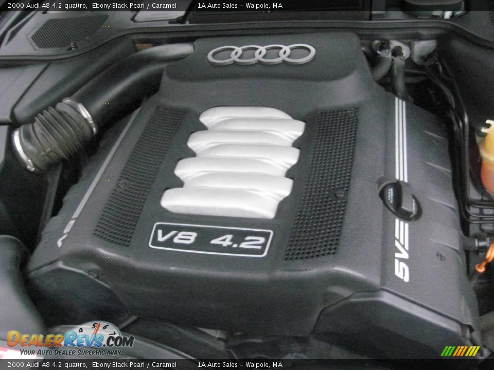2000 Audi A8 4.2 quattro Ebony Black Pearl / Caramel Photo #20