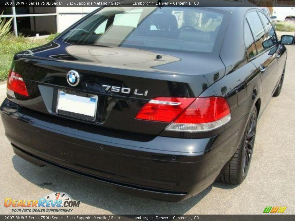 2007 BMW 7 Series 750Li Sedan Black Sapphire Metallic / Black Photo #7