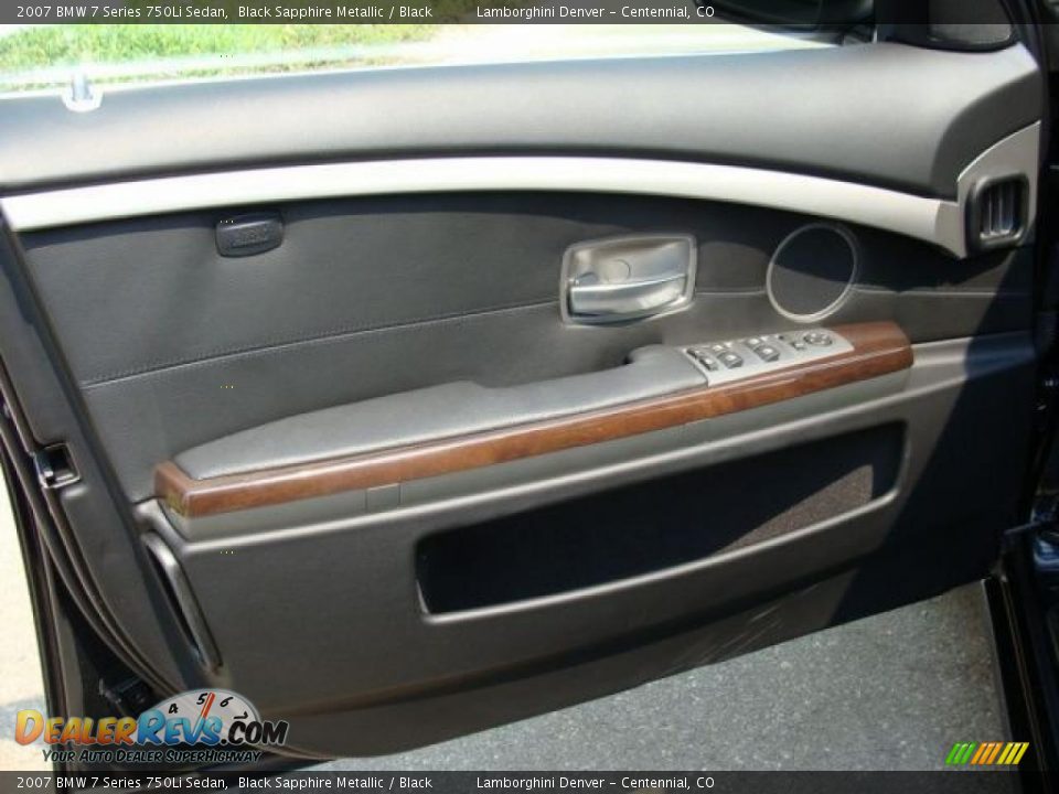 2007 BMW 7 Series 750Li Sedan Black Sapphire Metallic / Black Photo #14