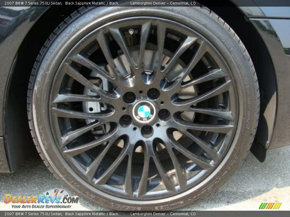 2007 BMW 7 Series 750Li Sedan Black Sapphire Metallic / Black Photo #28