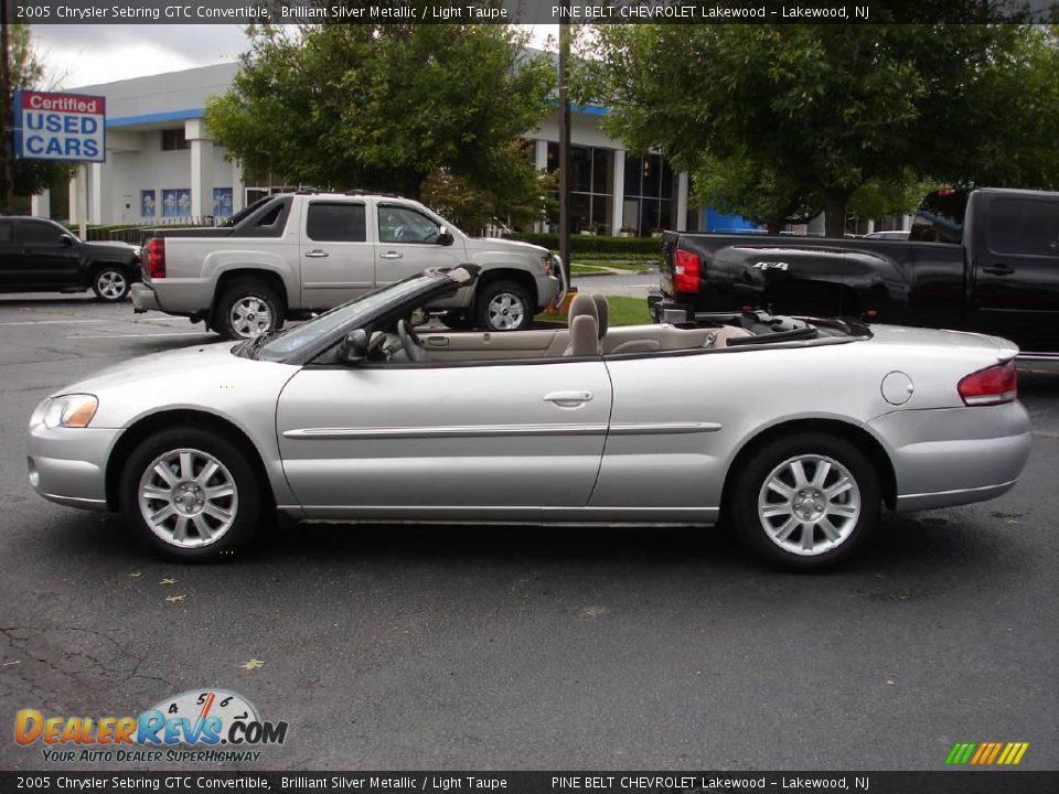 2005 Chrysler Sebring GTC Convertible Brilliant Silver Metallic / Light Taupe Photo #6