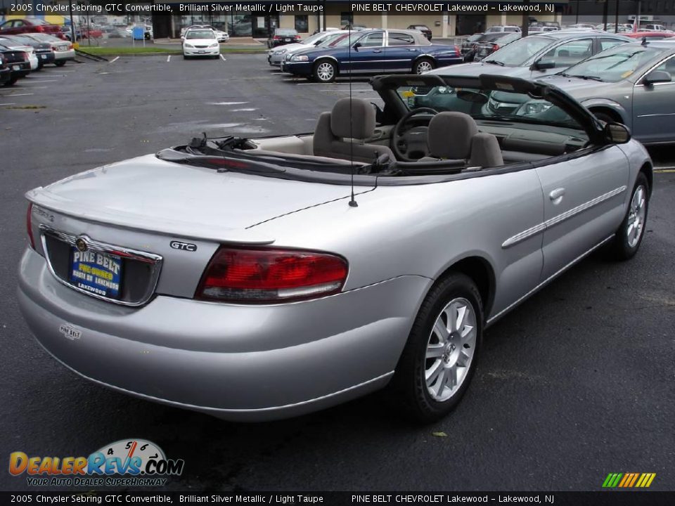 2005 Chrysler Sebring GTC Convertible Brilliant Silver Metallic / Light Taupe Photo #7