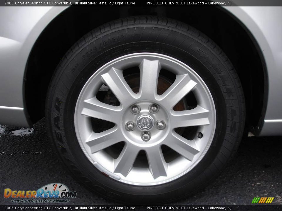 2005 Chrysler Sebring GTC Convertible Brilliant Silver Metallic / Light Taupe Photo #8