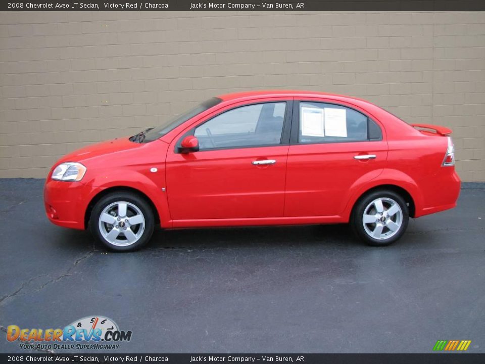 2008 Chevrolet Aveo LT Sedan Victory Red / Charcoal Photo #1