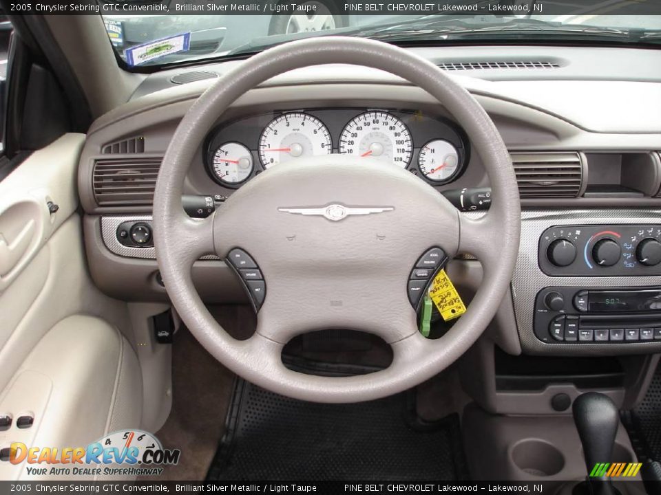 2005 Chrysler Sebring GTC Convertible Brilliant Silver Metallic / Light Taupe Photo #10