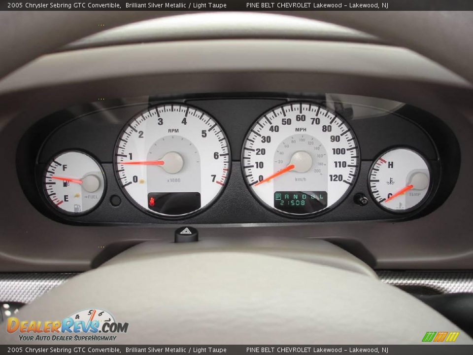 2005 Chrysler Sebring GTC Convertible Brilliant Silver Metallic / Light Taupe Photo #12