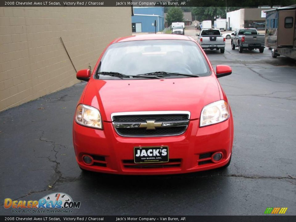2008 Chevrolet Aveo LT Sedan Victory Red / Charcoal Photo #3